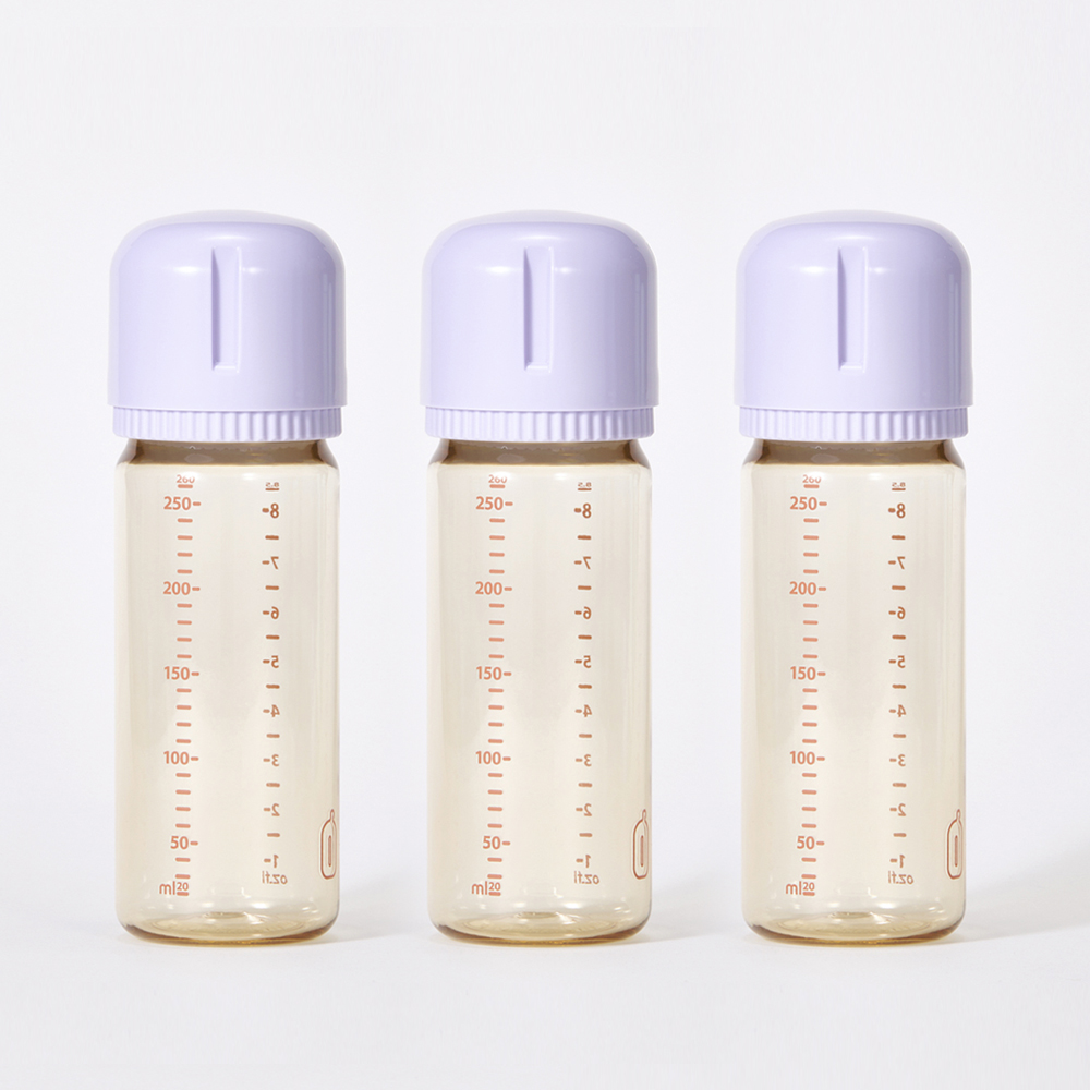 이지케어PPSU 젖병 260ml (노꼭지) 라벤더 3P - 상품 이미지