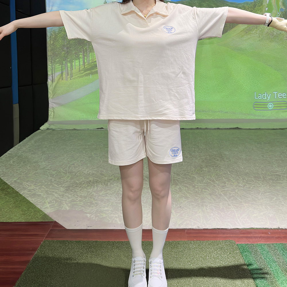 반팔트레이닝세트 엄마등원룩 여름츄리닝세트 테니스운동복 - 상세 이미지 5