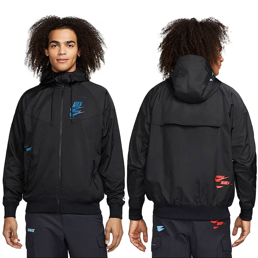 [라스트사이즈 세일] 나이키 NSW 에센셜 플러스 윈드러너 자켓 DM6868-010 남자 후드 바람막이 2XL Only - 상품 이미지