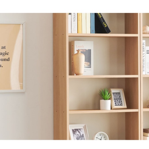 5단 책꽂이 폭 좁은 책장 나무 슬림 책장 높은 책장