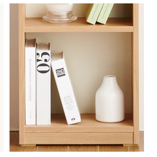 5단 책꽂이 폭 좁은 책장 나무 슬림 책장 높은 책장