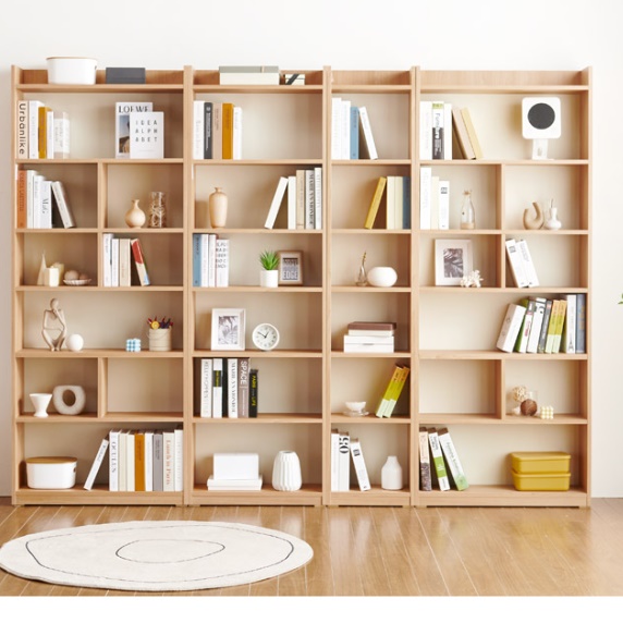 5단 책꽂이 폭 좁은 책장 나무 슬림 책장 높은 책장