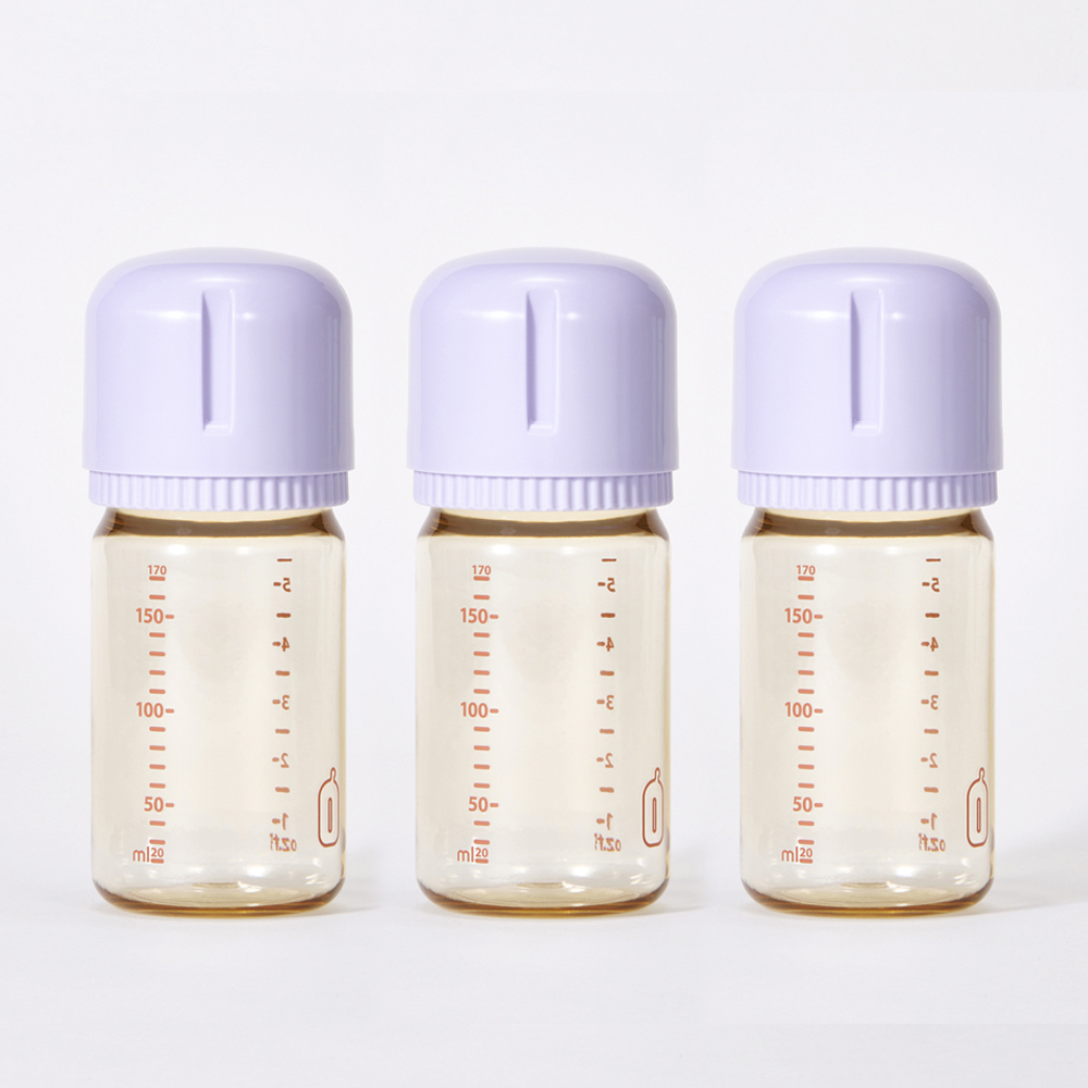 이지케어PPSU 젖병 170ml (노꼭지) 라벤더 3p - 상품 이미지