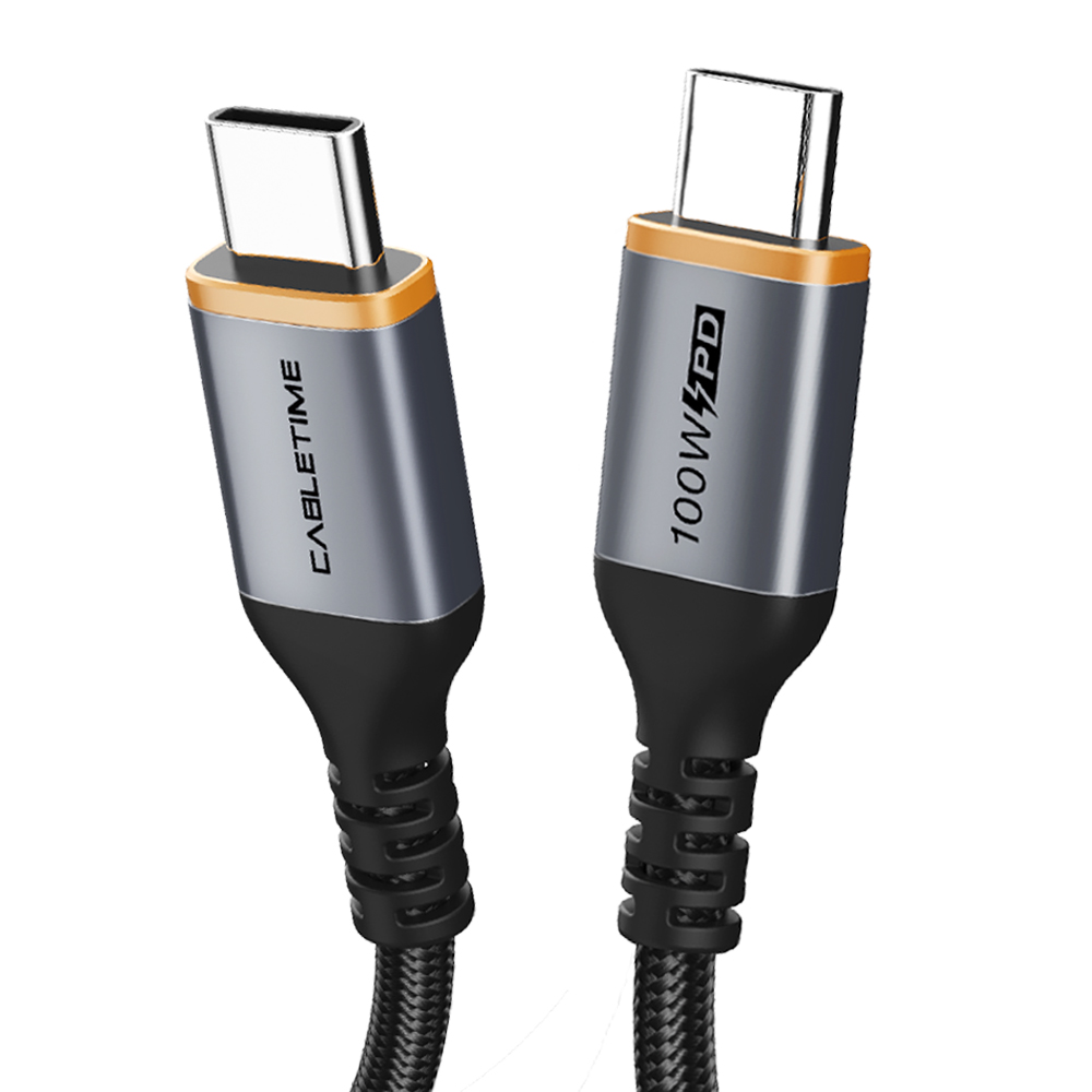 케이블타임 100W PD 고급형 C to C타입 고속충전케이블 CU03 2m, 1개 - 상품 이미지