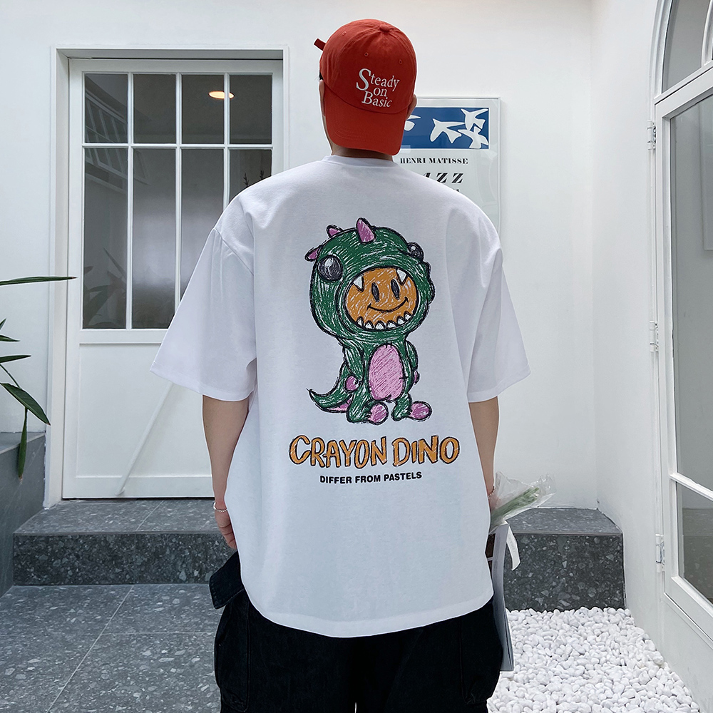 1+1 커플반팔티 남자흰티 - 상품 이미지