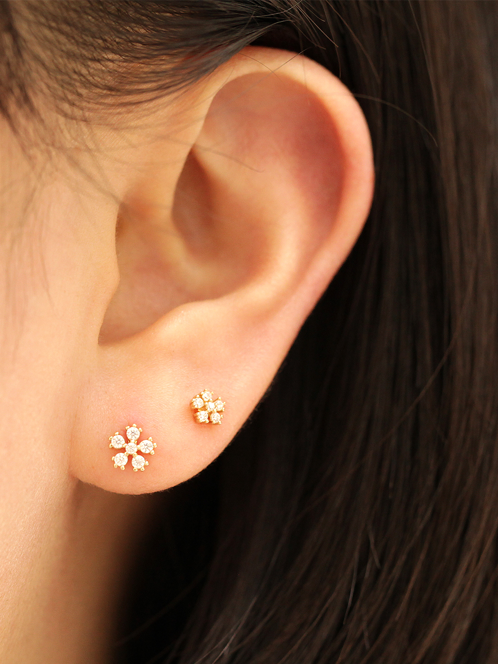 [바두께 1.2mm] 14K 레이어드 피어싱 105종 모음전 - 상세 이미지 5