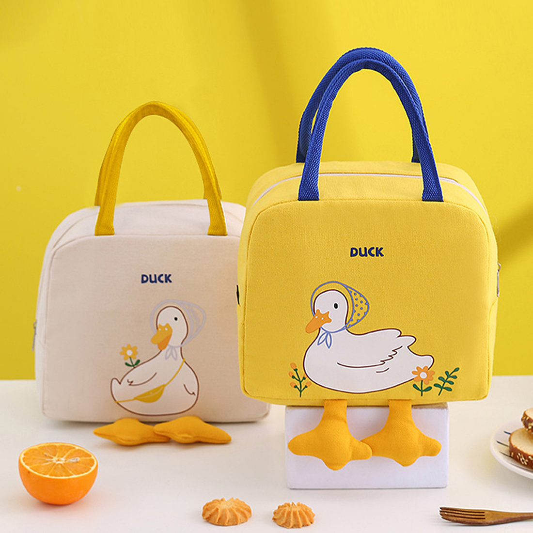 아기 오리 보냉백 도시락 가방 어린이집 유치원 소풍 노시부 이유식 보온 가방