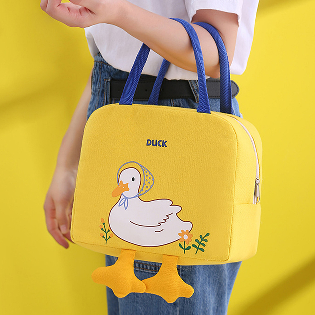 아기 오리 보냉백 도시락 가방 어린이집 유치원 소풍 노시부 이유식 보온 가방