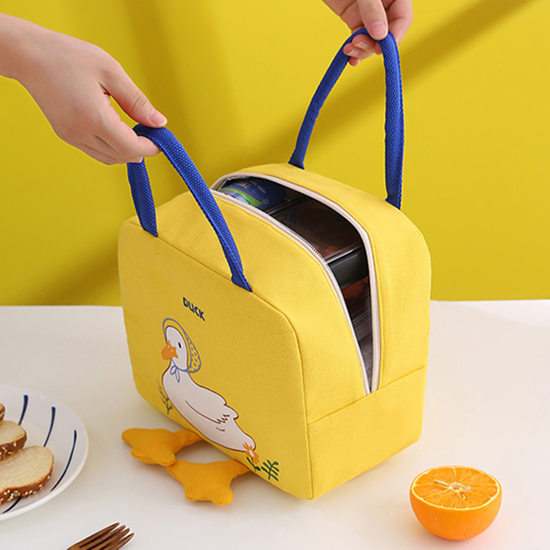 아기 오리 보냉백 도시락 가방 어린이집 유치원 소풍 노시부 이유식 보온 가방