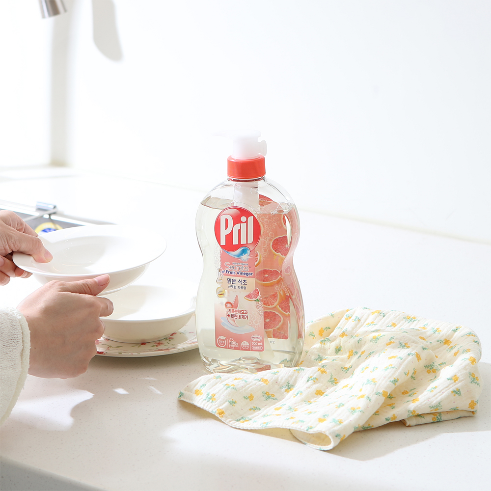 헨켈 프릴 맑은식초 주방세제 산뜻한 자몽향 용기 700ml X10 - 상품 이미지
