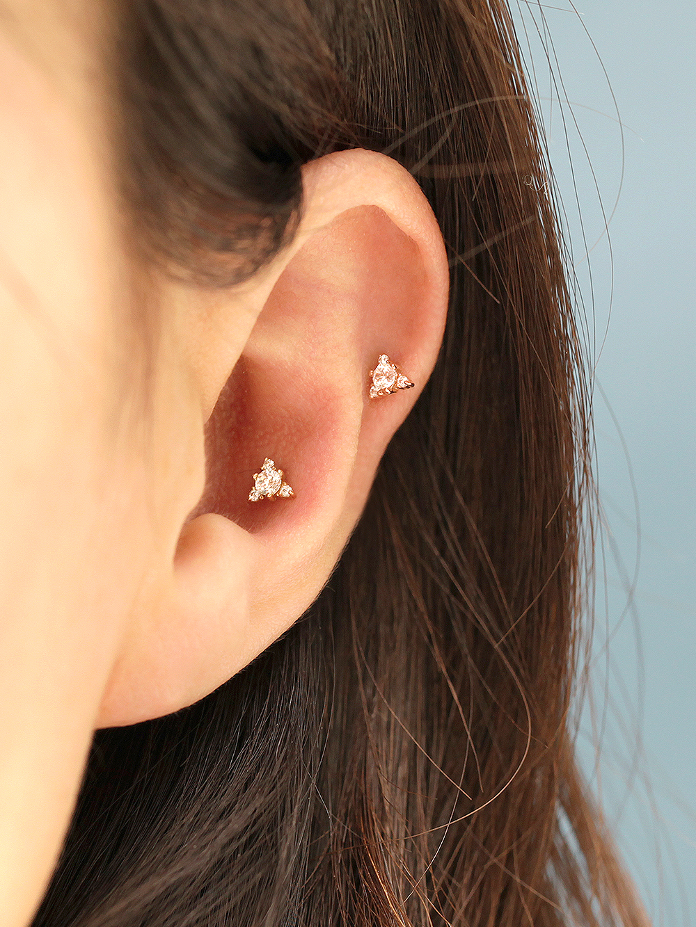 [바두께 1.2mm] 14K 레이어드 피어싱 105종 모음전 - 상세 이미지 4