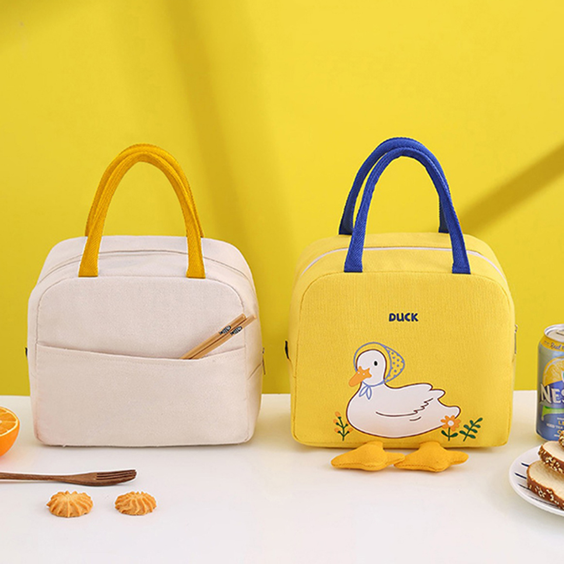 아기 오리 보냉백 도시락 가방 어린이집 유치원 소풍 노시부 이유식 보온 가방