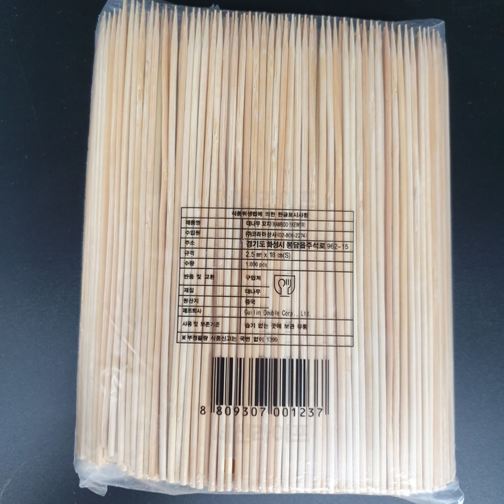 튼튼한 대나무 꼬지 꼬치 2.5mmx10cm 30,000개 1박스 대용량 업소용 나무 꼬치 - 상세 이미지 4