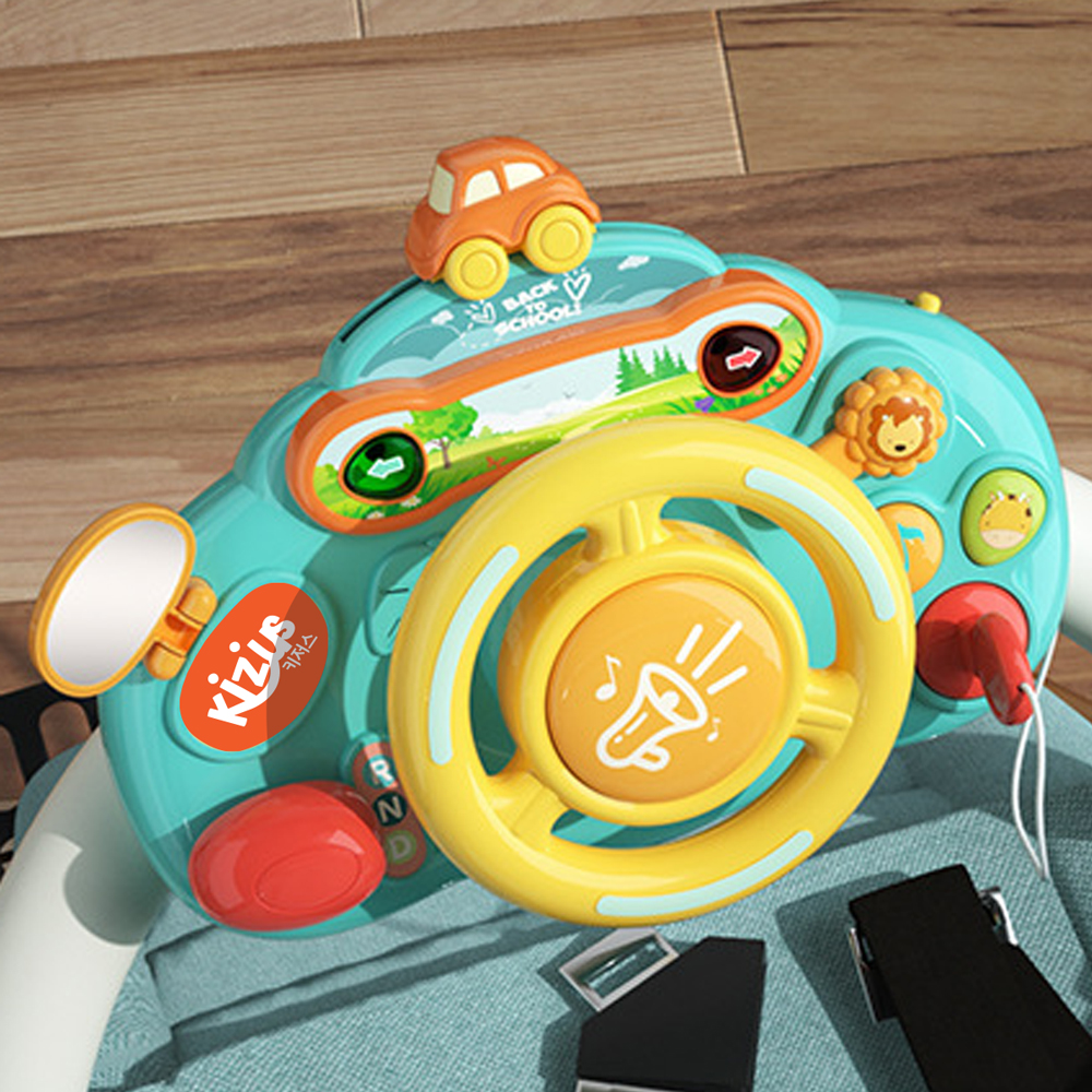 키저스 고고 드라이빙 핸들 운전놀이 아기 유아 자동차 카시트 유모차 장난감 선물