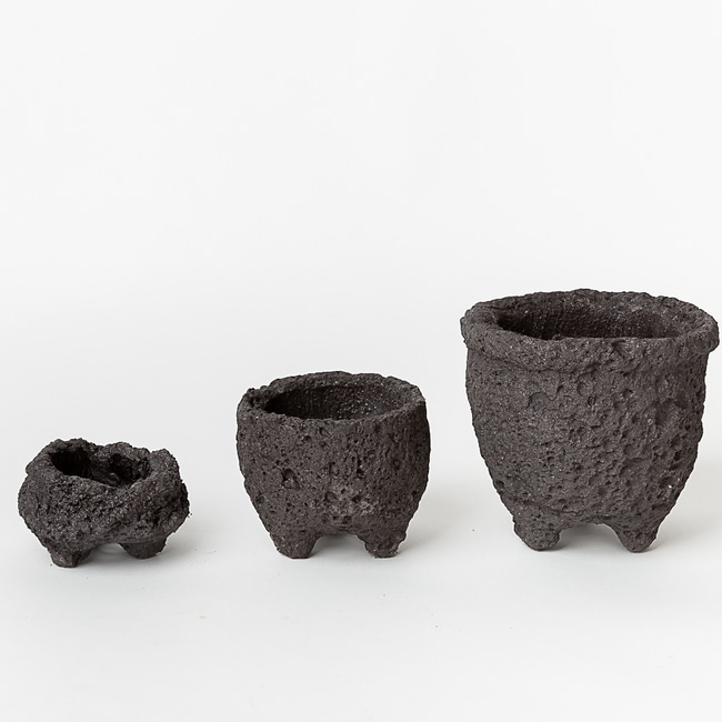 화산석 현무암 돌화분 다육 미니 화분 이미지 4