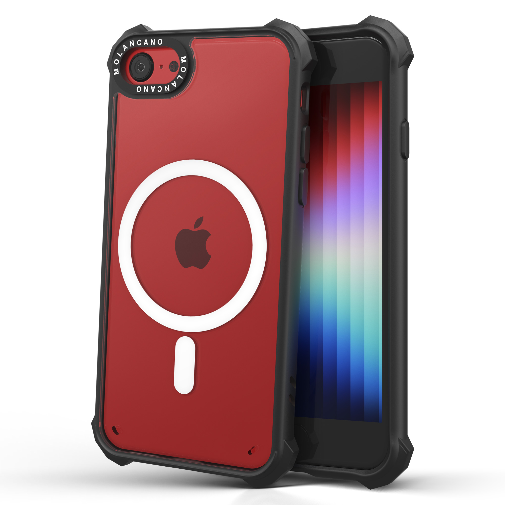 모란카노 임팩트 시그니처 맥세이프 에어쿠션 범퍼 케이스 투명, 아이폰7