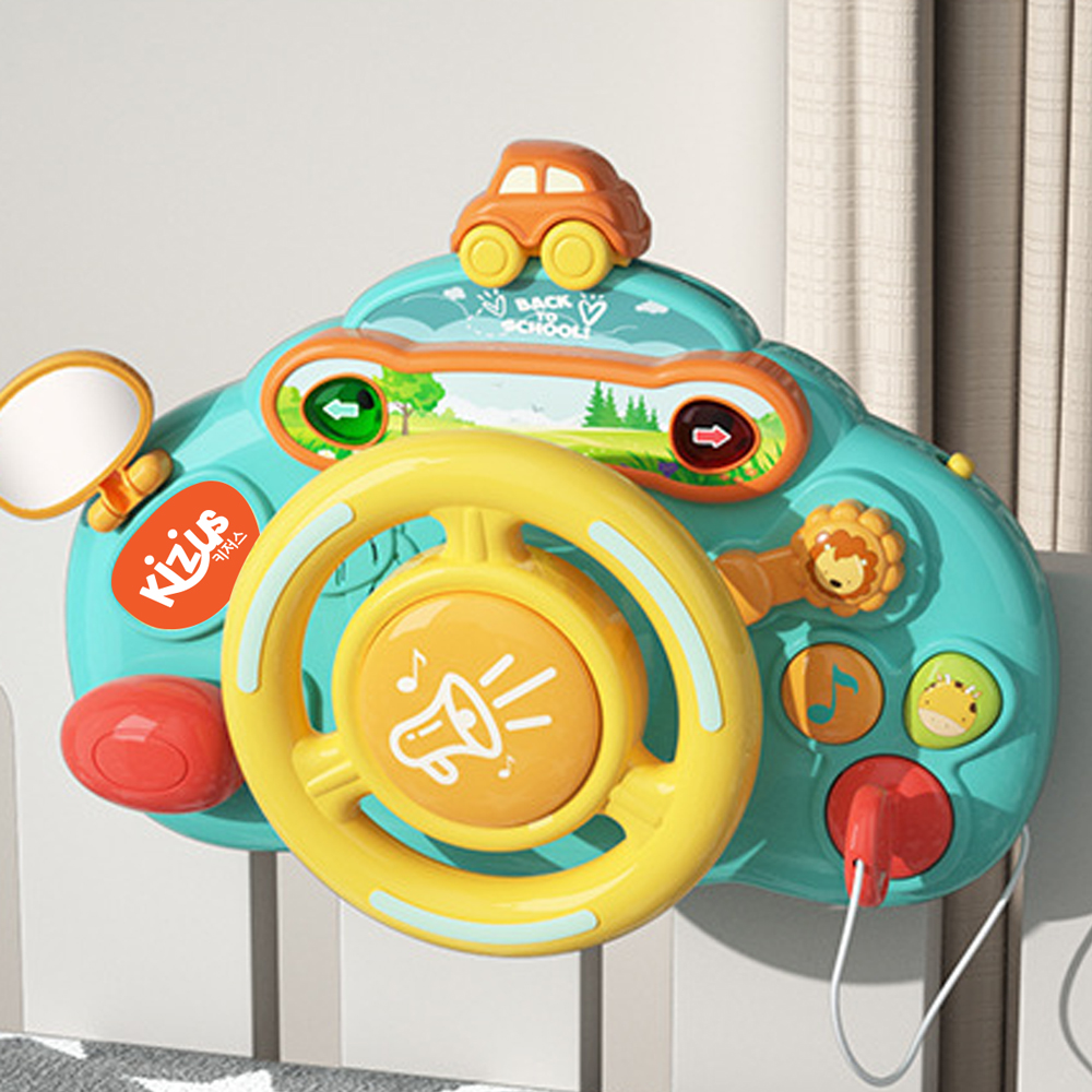 키저스 고고 드라이빙 핸들 운전놀이 아기 유아 자동차 카시트 유모차 장난감 선물