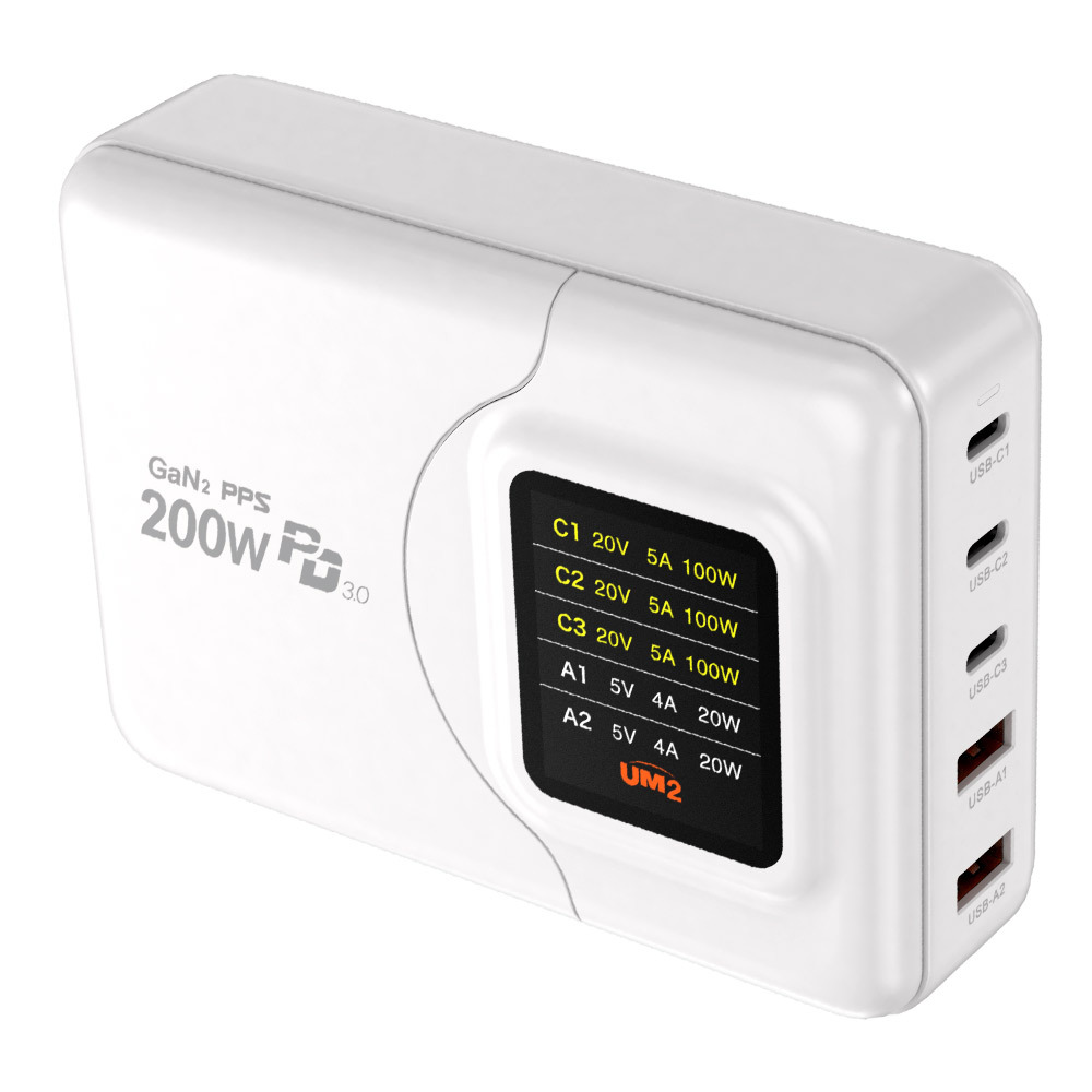 LED 디스플레이 PD USB C타입 PPS 노트북 초고속멀티 GAN충전기 LCD220W 이미지 7