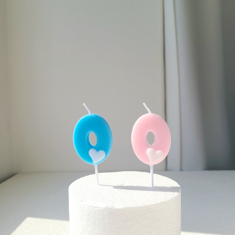 하트 숫자초 케이크 이벤트 생일 초 - 상품 이미지
