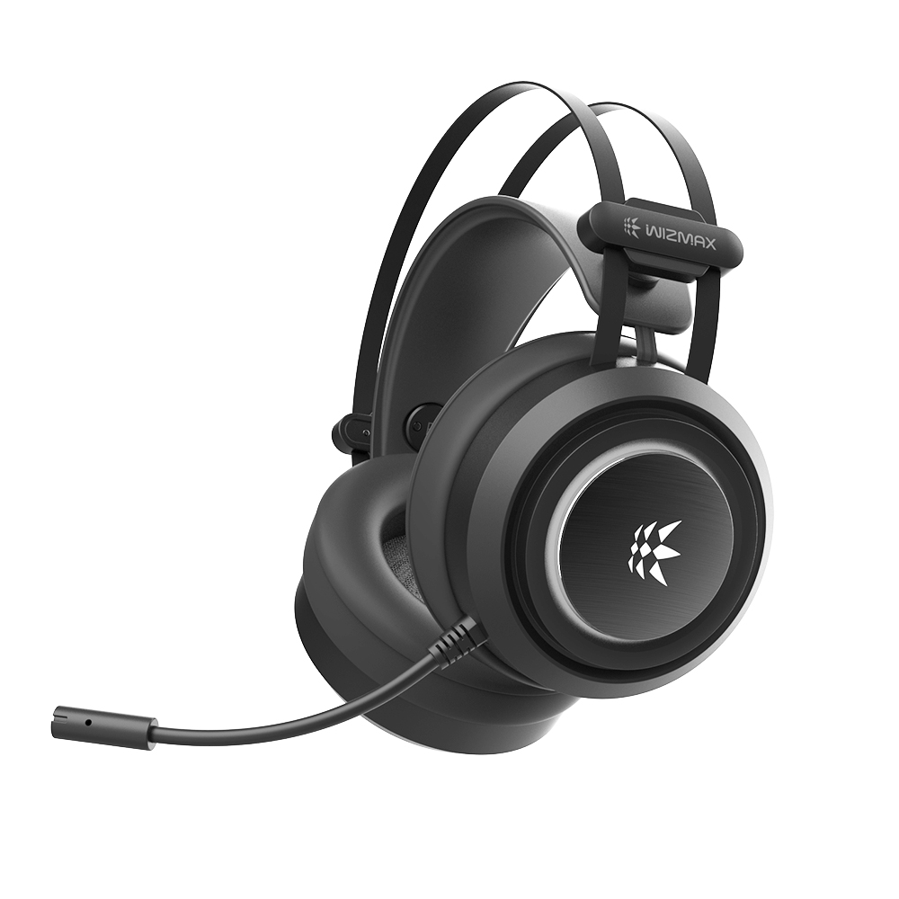 마이크로닉스 마닉 WIZMAX W301 노이즈 캔슬링 7.1 USB 게이밍 헤드셋 화이트 - 상세 이미지 2