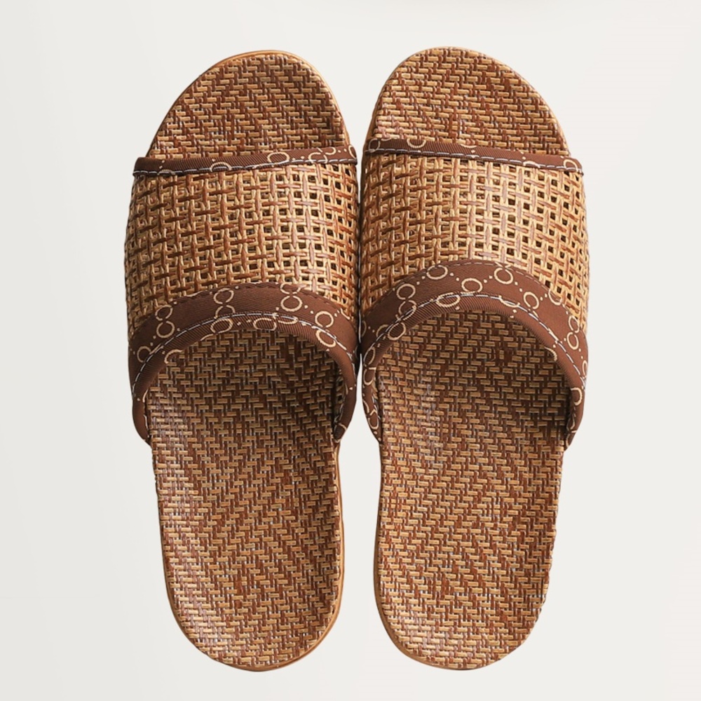 여름 시원한 라탄 실내화 통기성좋은 거실 여자 슬리퍼