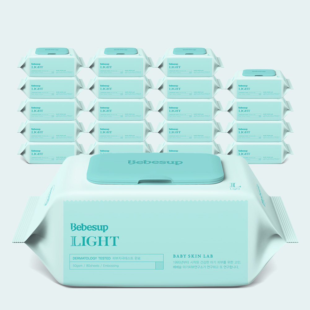 [정기구독] 베베숲 라이트 80매 캡 20팩