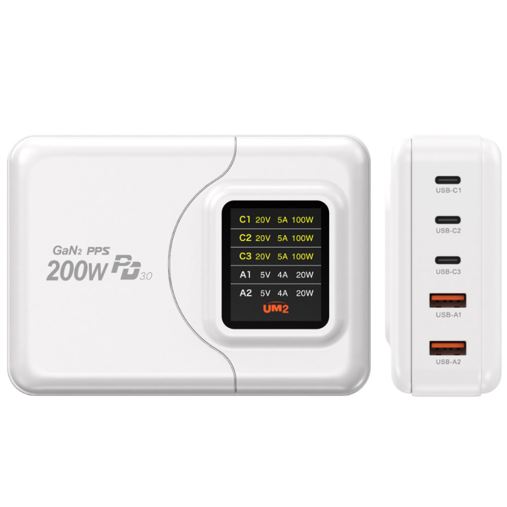LED 디스플레이 PD USB C타입 PPS 노트북 초고속멀티 GAN충전기 LCD220W - 상세 이미지 3