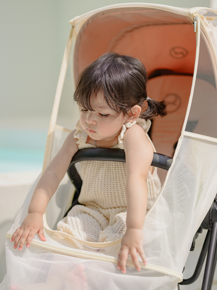 오맘 유모차모기장 방충망 통풍 커버 햇빛가리개 디럭스 휴대용 덮개 호환 자외선차단