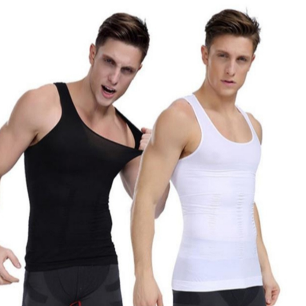 M-XL 남자 보정 속옷 상의 민소매 나시 뱃살 남성 복부 몸매 런닝 압박 가슴 이너핏 이미지 1