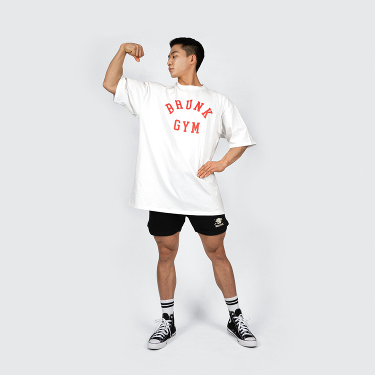브렁크 헬스 오버핏 반팔 티셔츠 짐웨어 어깨 넓어보이는 옷 BRUNK 이미지 6