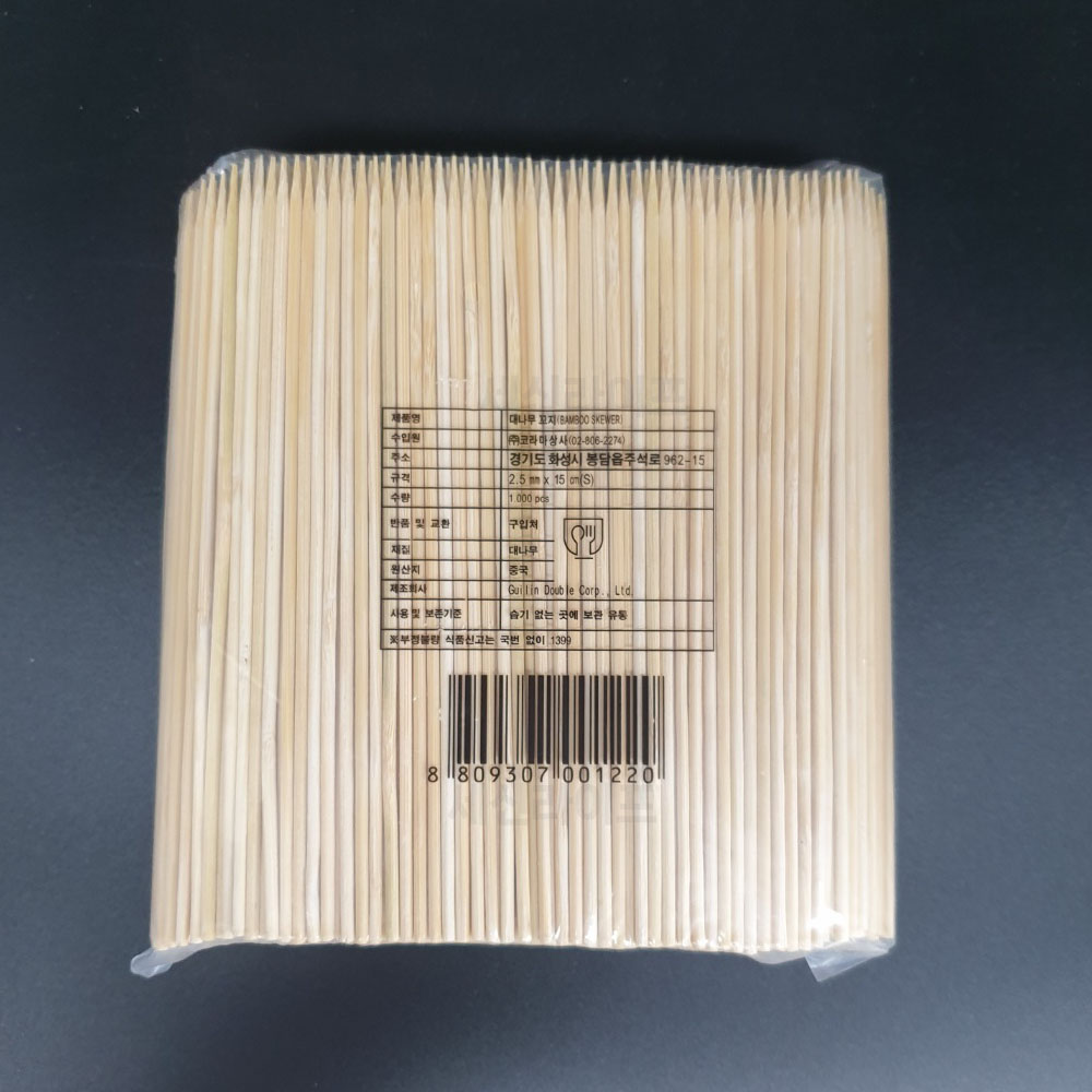 튼튼한 대나무 꼬지 꼬치 2.5mmx10cm 30,000개 1박스 대용량 업소용 나무 꼬치 - 상세 이미지 3