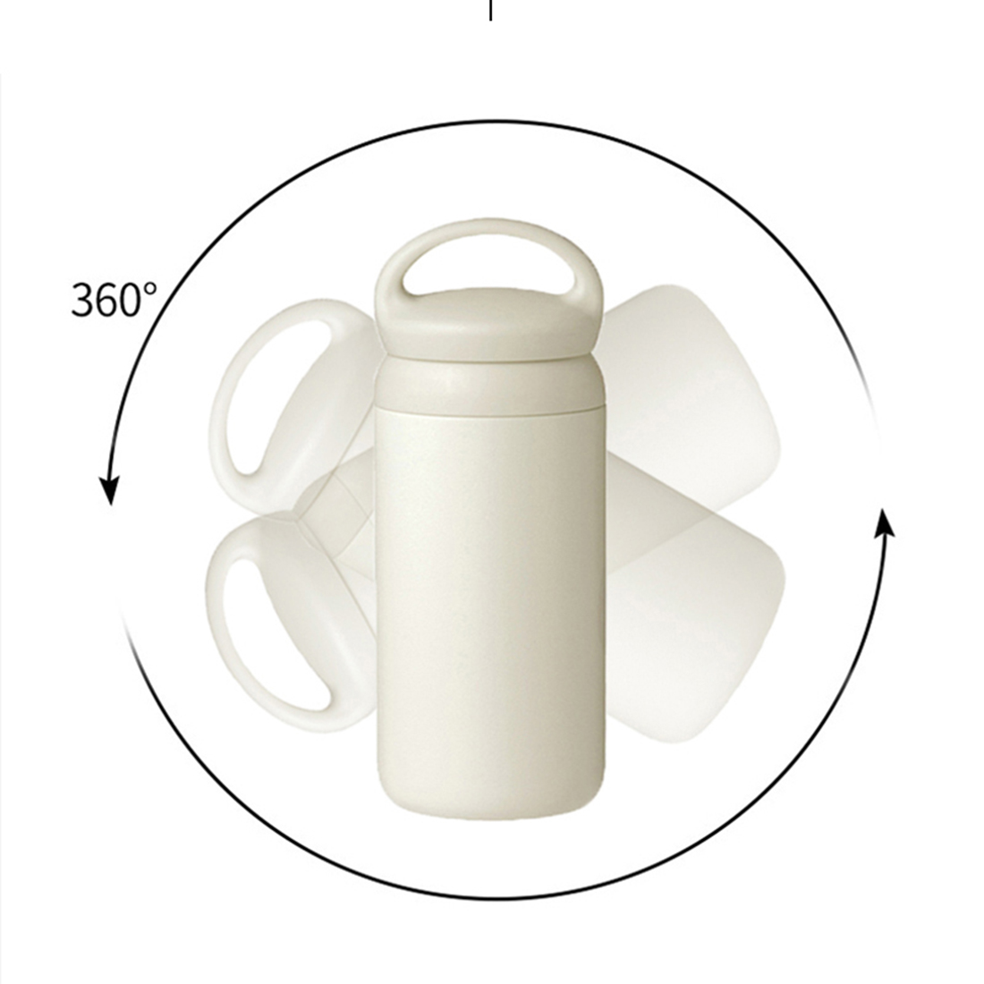 안새는 손잡이 텀블러 차량용 리유저블 아이스 커피 보온보냉 텀블러 500ml - 상세 이미지 4