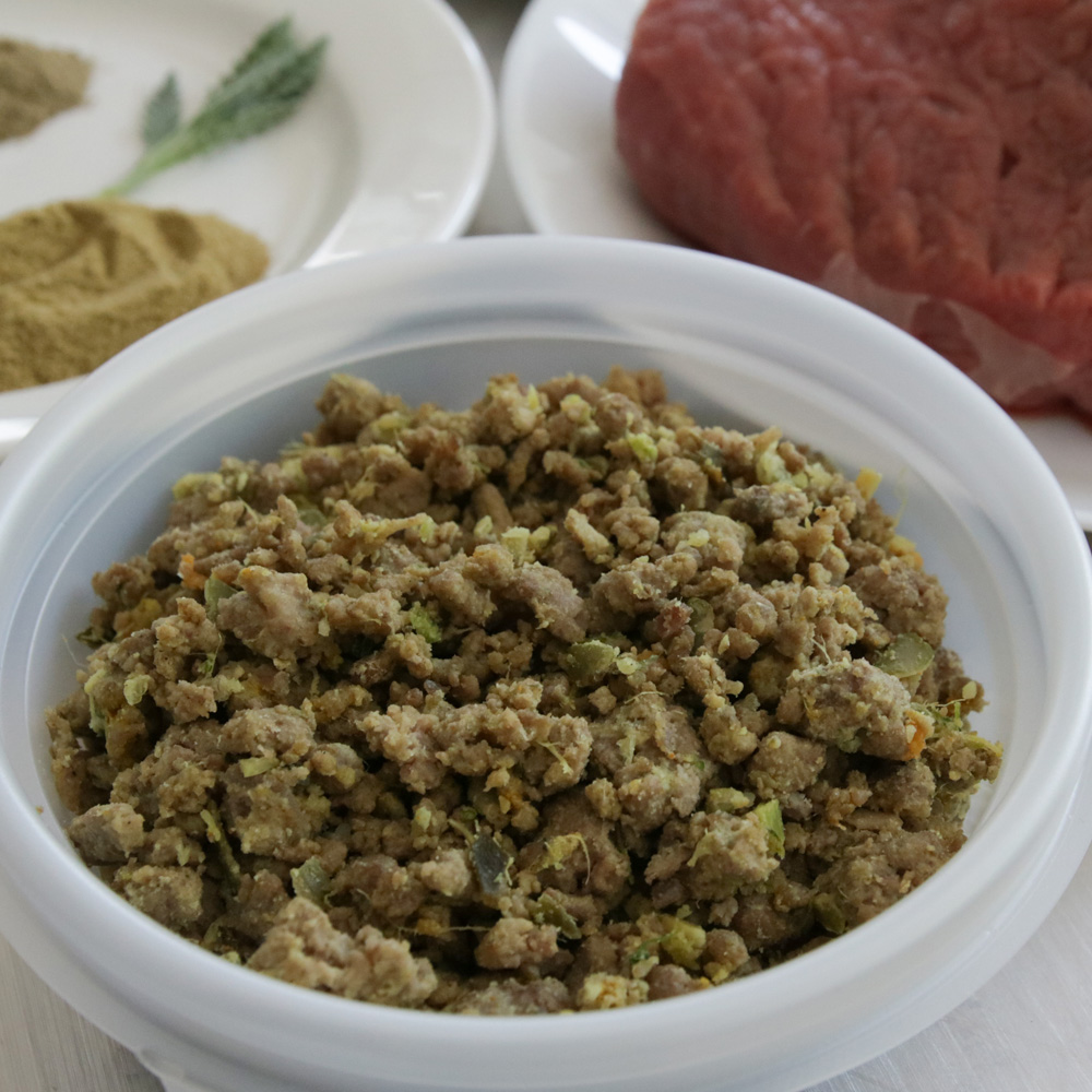 강아지화식 초신선 주문제조 오밀오밀 로우키친 세트 노견 자연식 소고기+소간, 100g, 8개
