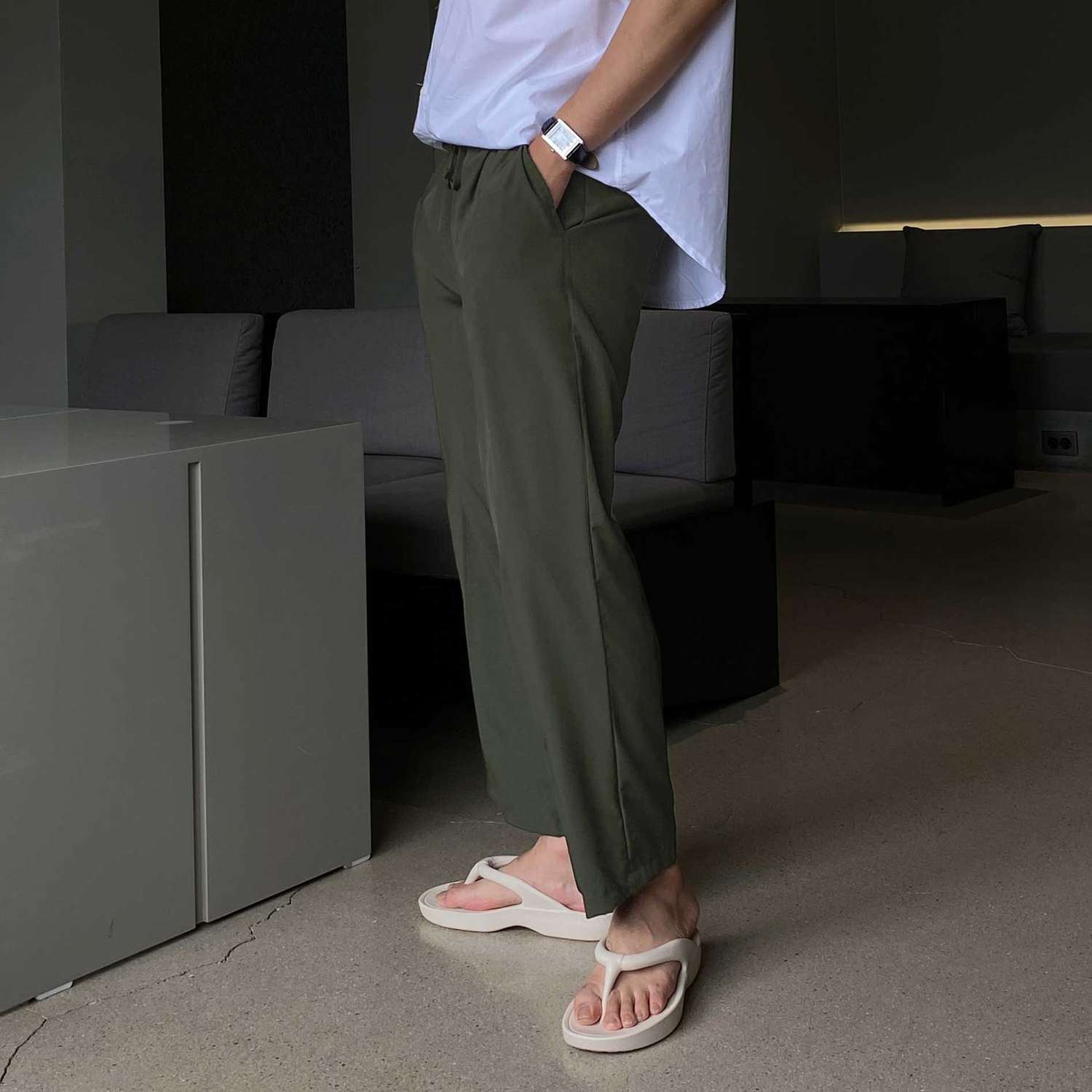 냉장고바지 남자와이드팬츠 남자통바지 벌룬팬츠 - 상세 이미지 4