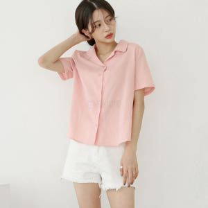 린넨블라우스 오픈카라 마남방 정장 면접 반팔 셔츠 블라우스 착용 후기 | 사이즈/핏 총정리 - 상품 이미지 2