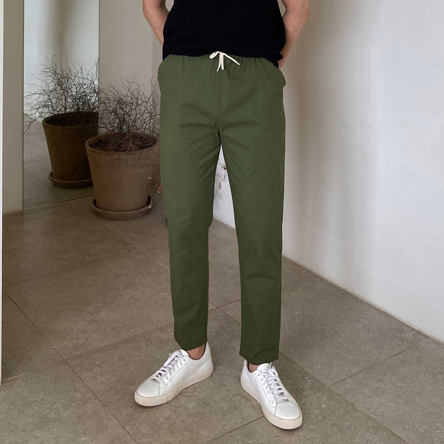 남자린넨바지 남자여름슬랙스 9부슬랙스 - 상세 이미지 2