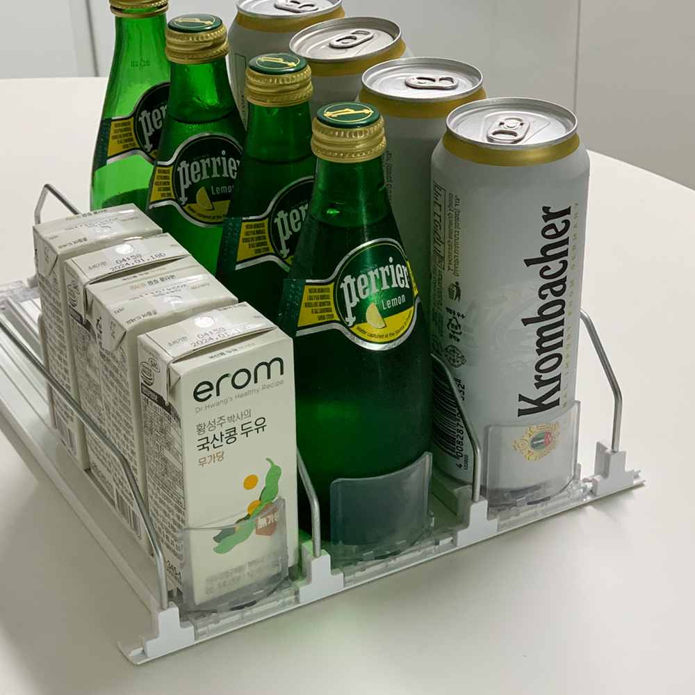 루쉬 캔 자동 음료 캔맥주 디스펜서 냉장고 정리 음료수 트레이 - 상품 이미지