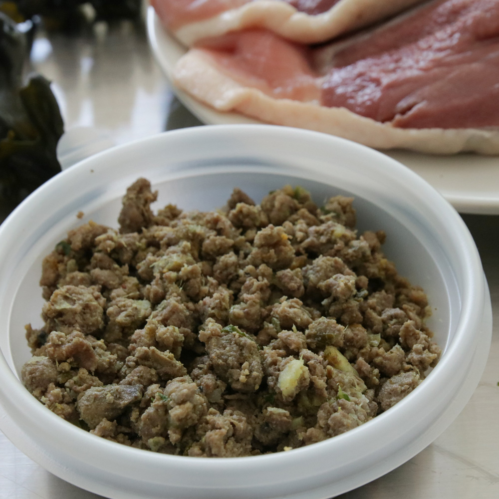 강아지화식 초신선 주문제조 오밀오밀 로우키친 세트 노견 자연식 오리고기, 100g, 8개