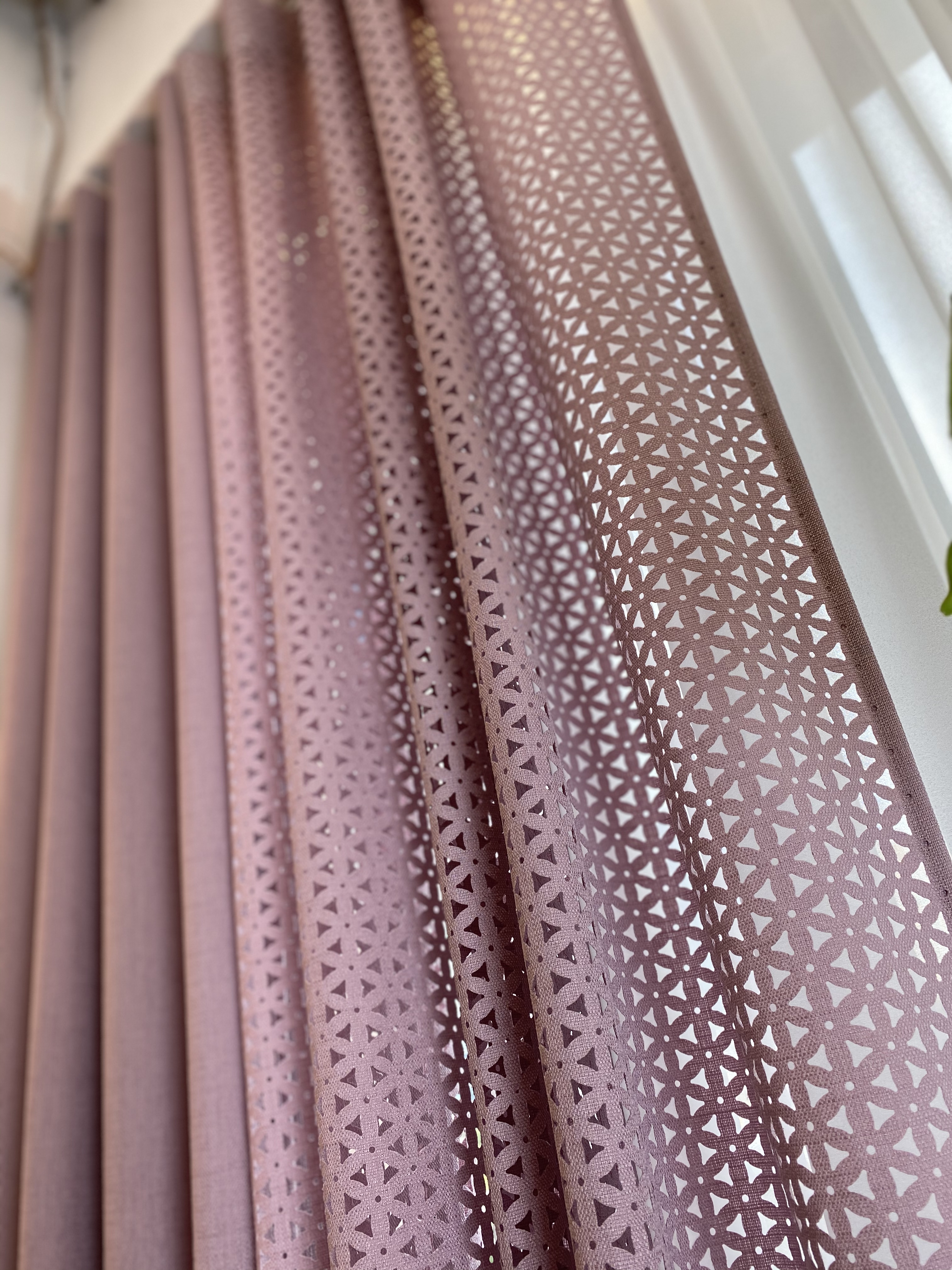 코지앳홈샵 포인트커튼 레이저핑크(맞춤제작)