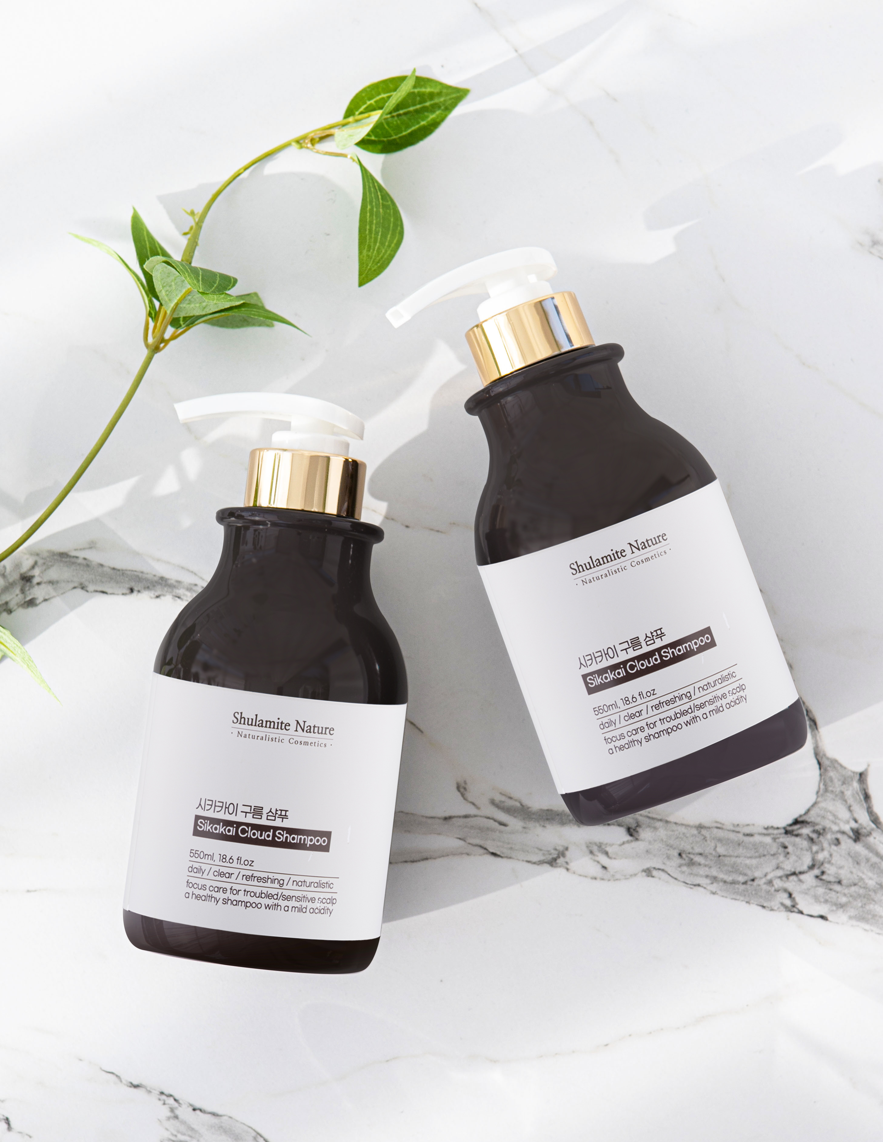 시카카이 구름 약산성 샴푸 550ml 지루성두피염 각질 가려움 여드름 트러블 유분많은 기름진 두피 모발굵어지는 박하쿨 샴푸 술람미네이처 - 상세 이미지 4