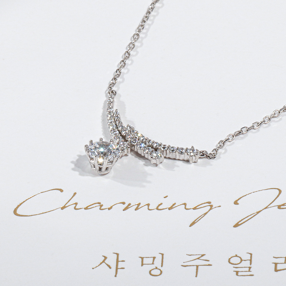 7부 천연 다이아 목걸이 우신 GIA 트리마제 예물 결혼 기념일 선물 고급 명품 - 상세 이미지 3
