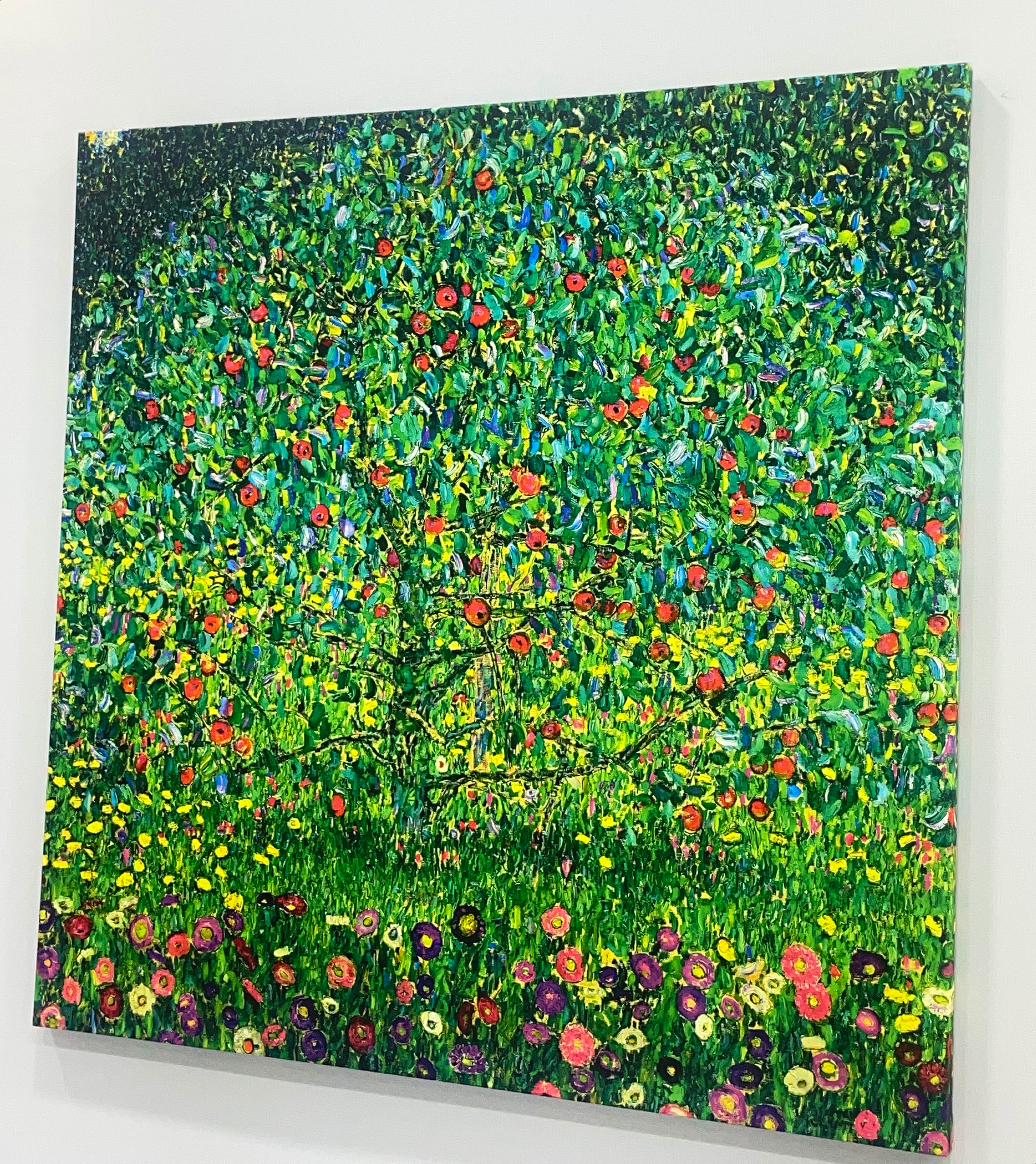구스타프 클림트 사과나무 80x80cm 사과 액자 명화 그림 인테리어 거실벽 개업 캔버스 이미지 2