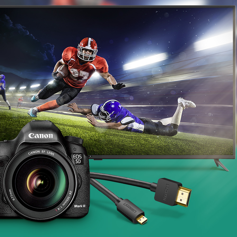 유그린 4K Micro HDMI to HDMI 2.0 케이블, HD127 - 상세 이미지 2