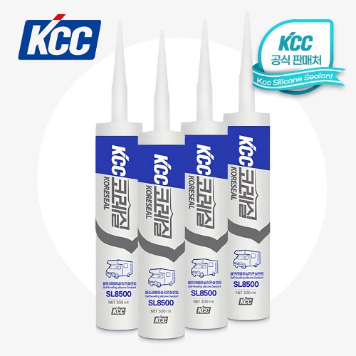 KCC 프리미엄 실리콘 SL8500(방수용)-백색 공식 판매 자동차 캠핑카 카라반 맥스팬 환기구 마감 산업용 실리카 저온 안전 - 상품 이미지
