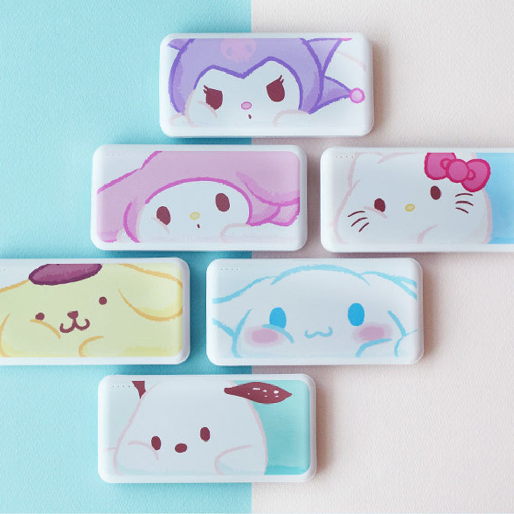 이니셜각인 산리오 캐릭터 듀얼 충전 10000mAh 캐릭터 보조배터리