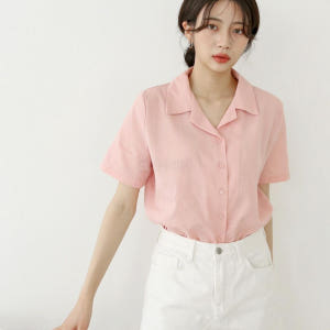 린넨블라우스 오픈카라 마남방 정장 면접 반팔 셔츠 블라우스 착용 후기 | 사이즈/핏 총정리 - 상품 이미지 3