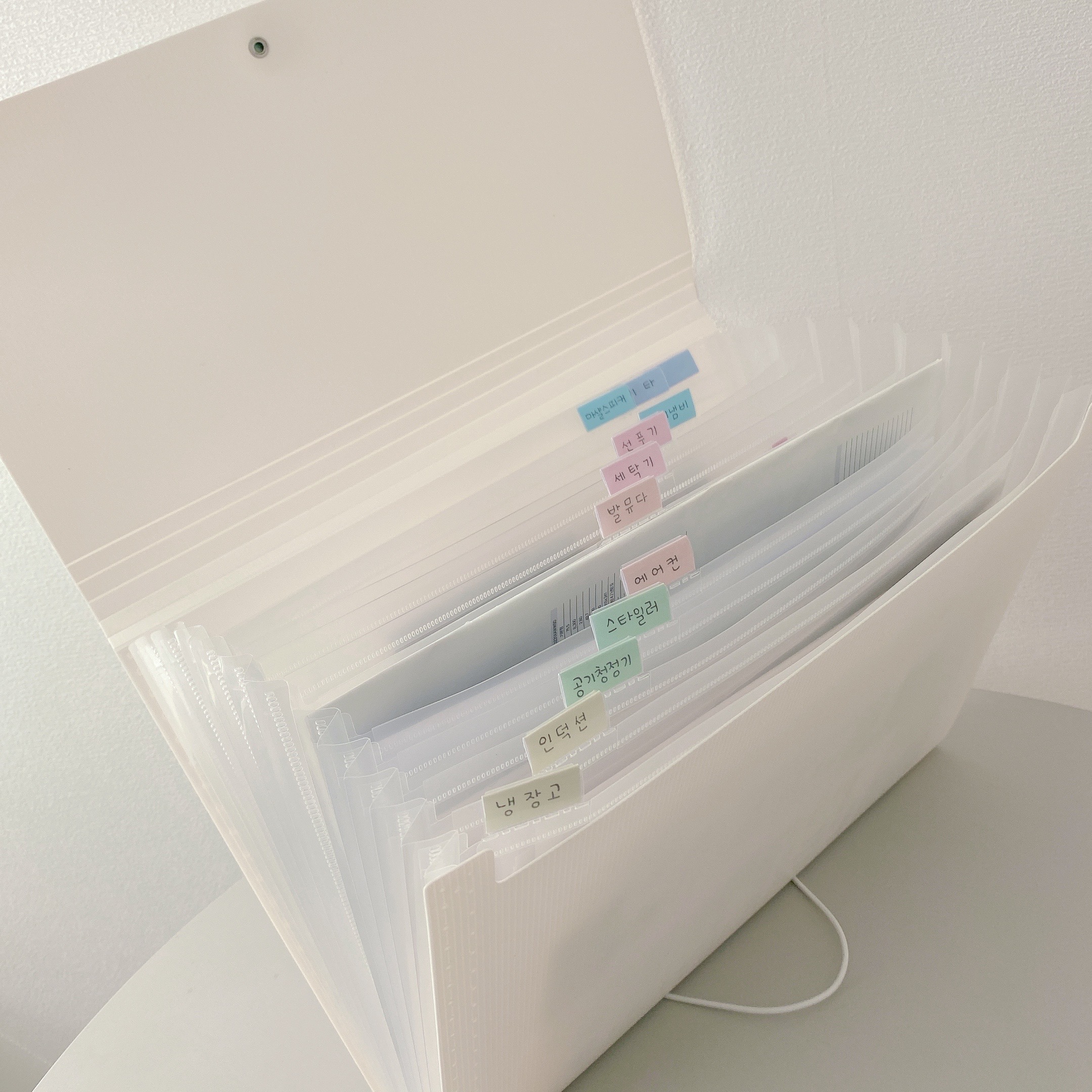 아코디언 파일 서류 악보 정리 보관 살림공간