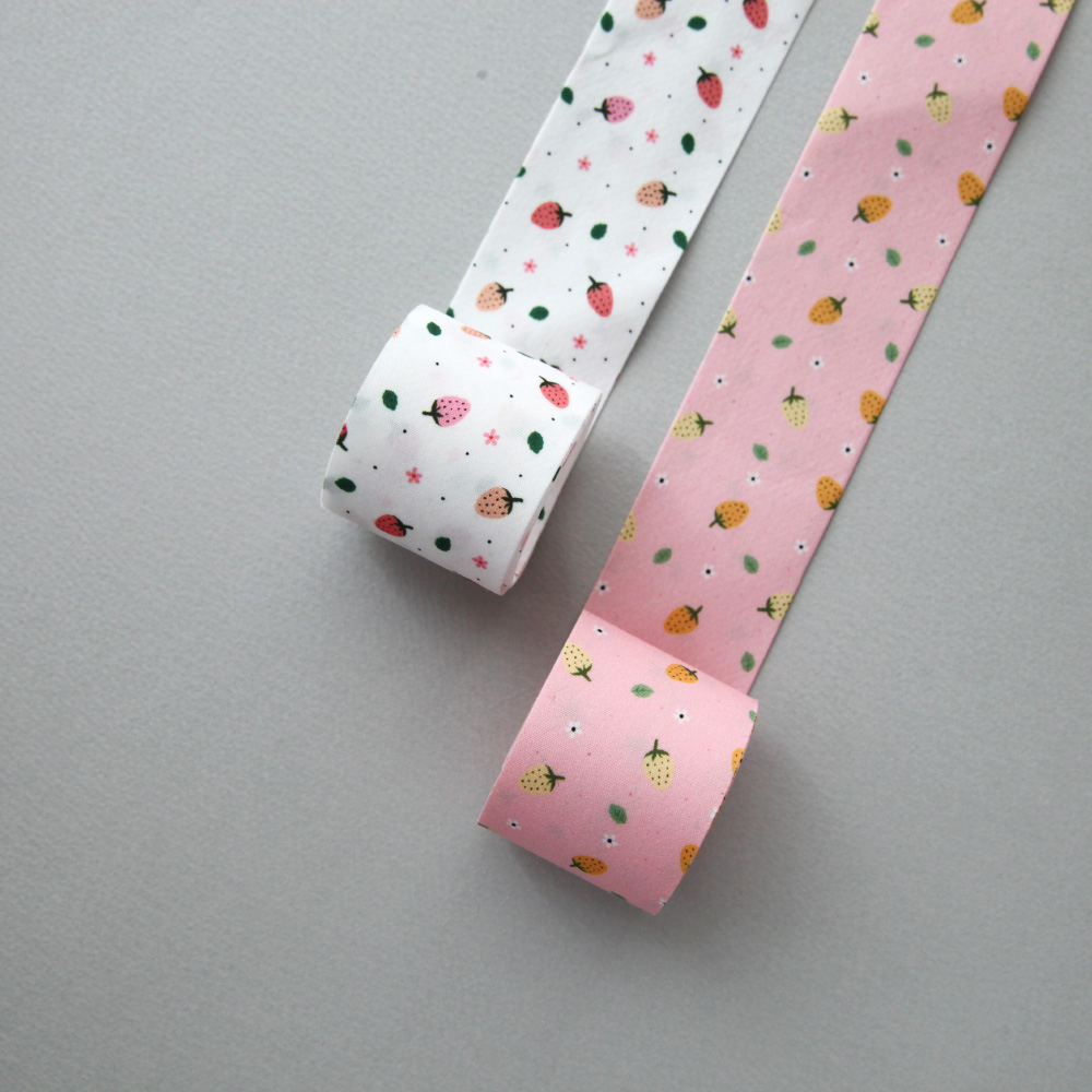 잔잔한 딸기 리본 폭 3.9cm 길이90cm리본공에 DIY 재료 이미지 7