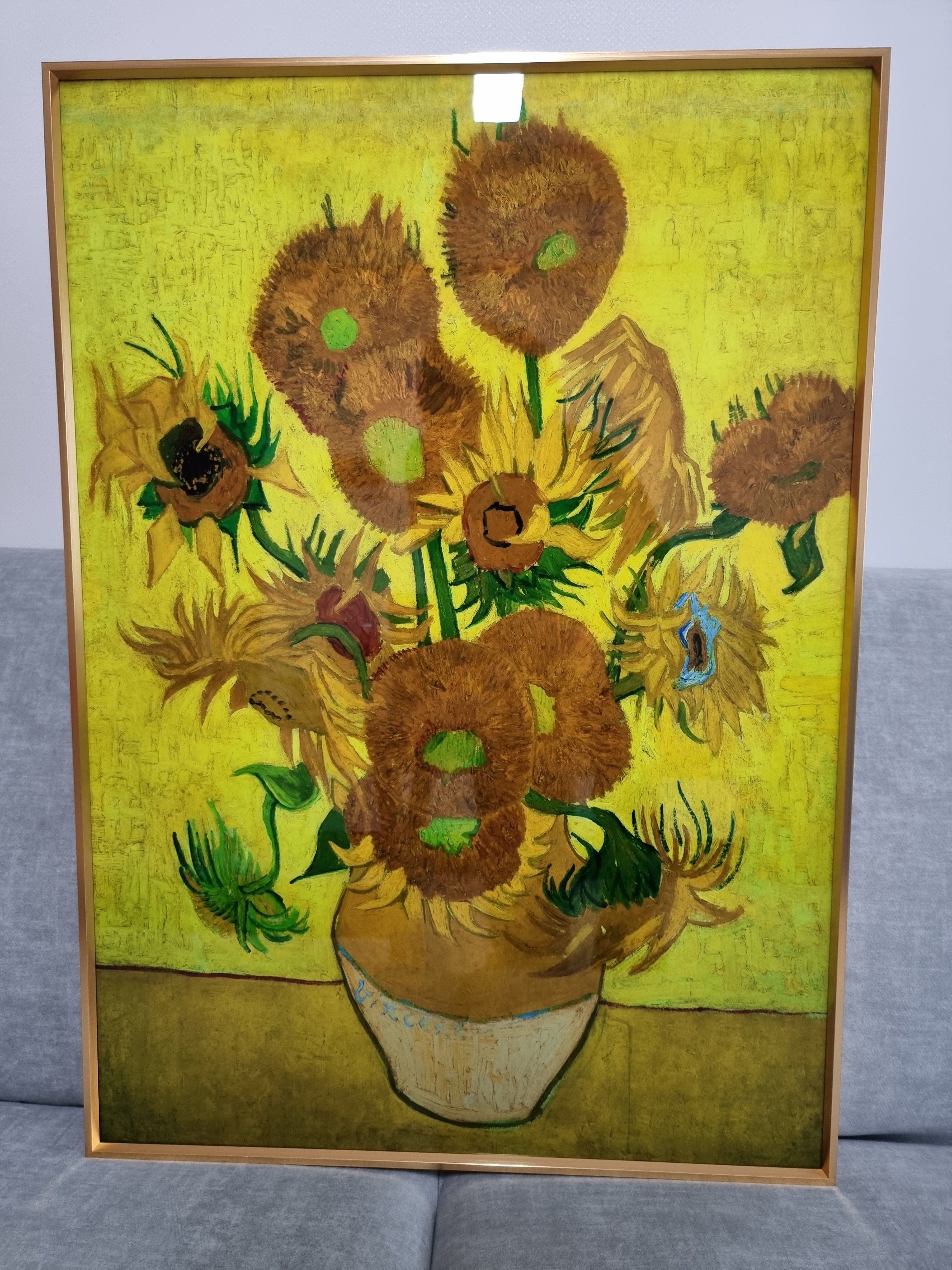 반고흐 해바라기 70x100cm 그림 액자 명화 인테리어 거실벽면 사무실 개업선물 캔버스 - 상세 이미지 4