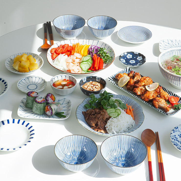 니코트 BEST 가정식 4인 큰접시 홈세트 30P MADE IN JAPAN